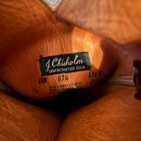 J Chisholm Lizard Skin and Leather Cowboy Boots - Picture 4 of 4